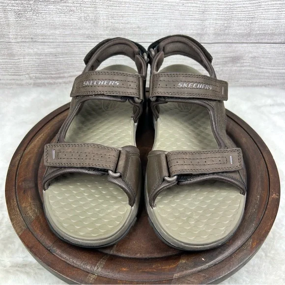 Skechers Men's Tresmen Garo Relaxed Fit Brown Sandals 204105 Size 8 Outdoor - Picture 3 of 12